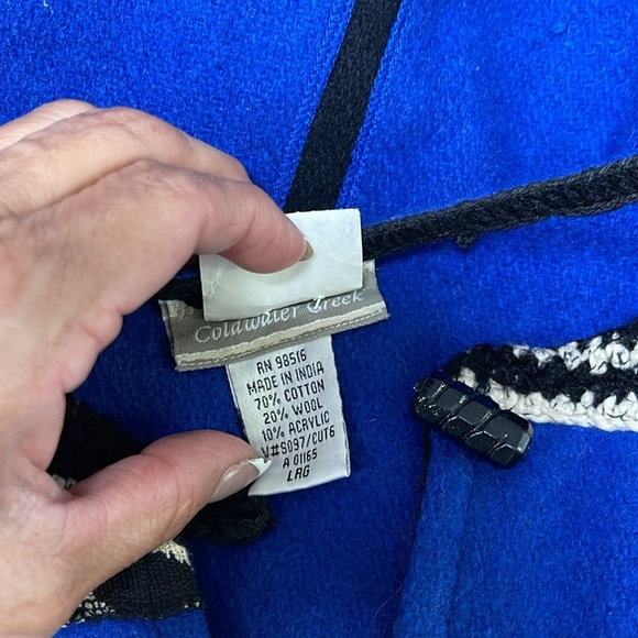 Coldwater Creek Women’s Wool Quilt Embroidery Light Vintage Boho Jacket Sz L - Picture 12 of 12